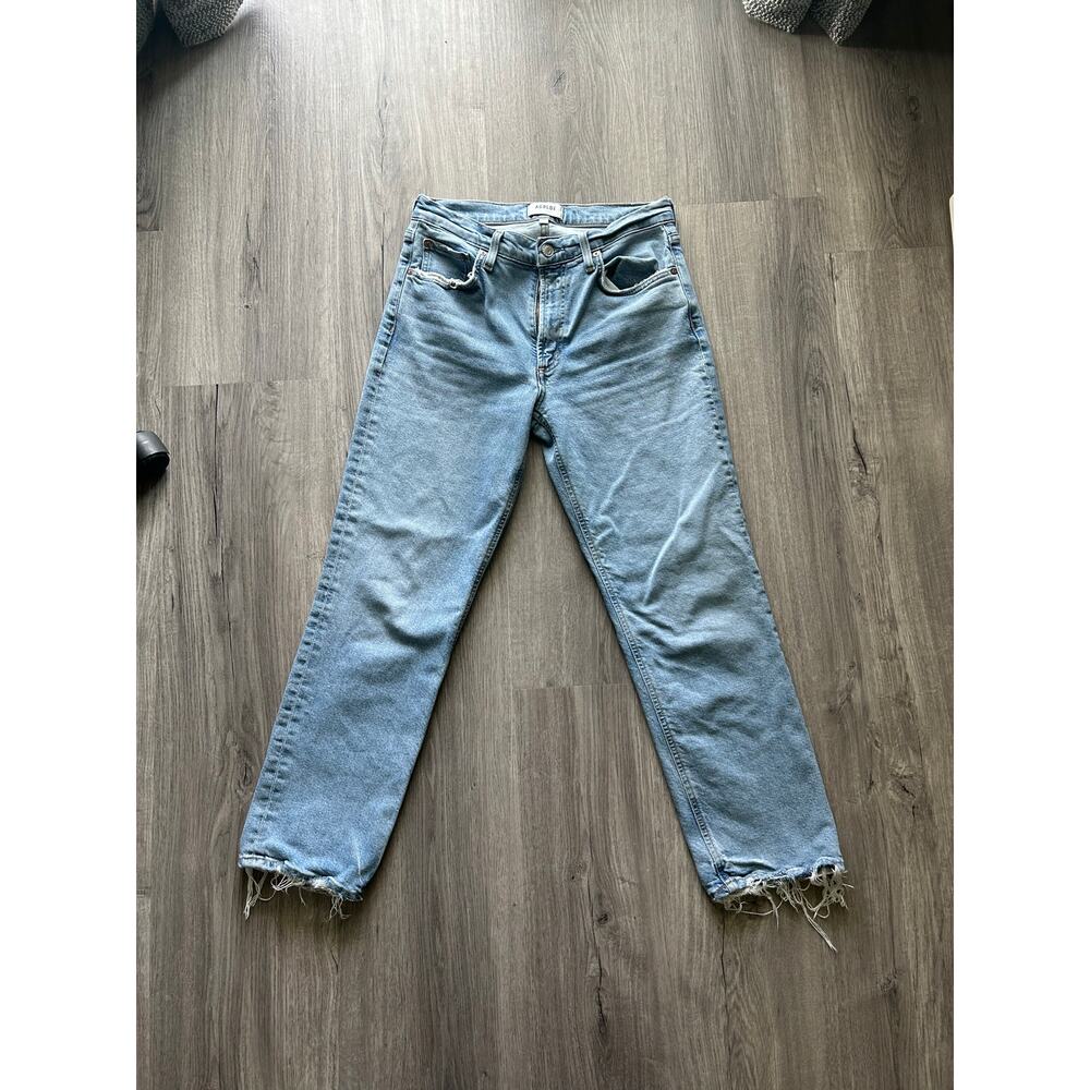 Agolde light wash straight hem jeans size 27